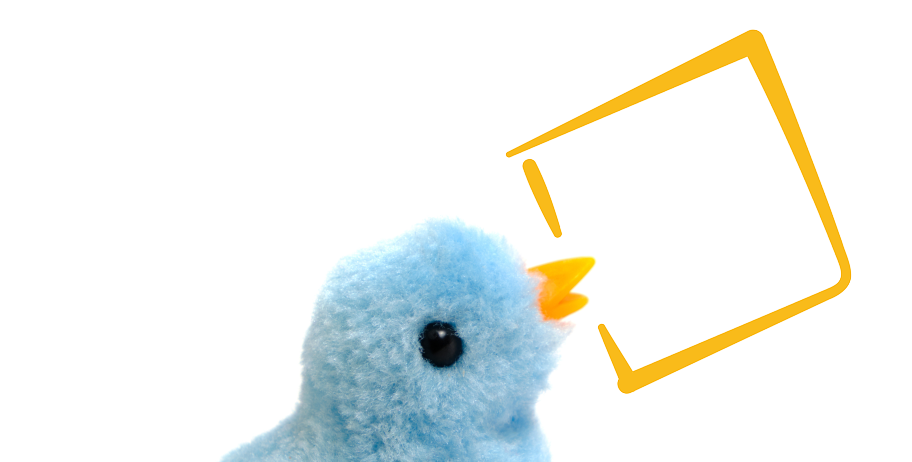 Fluffy blue chicken toy, holding a “read all about it” illustration and link to case study.